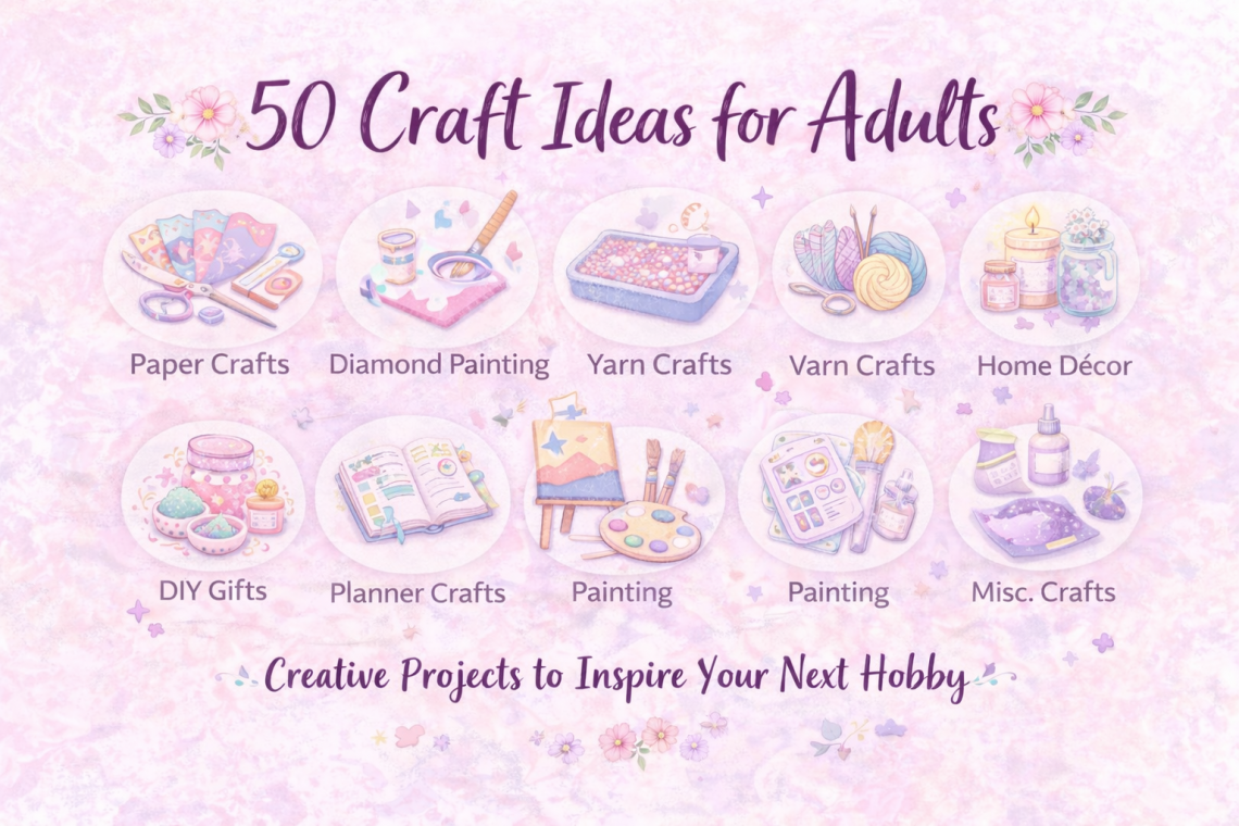 50 craft ideas for adults
