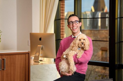 Zack Buchman with puppet